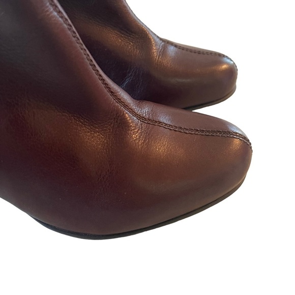 Nurture Danah Genuine Leather Ankle Boots size 7.5 brown side zip - Picture 3 of 14